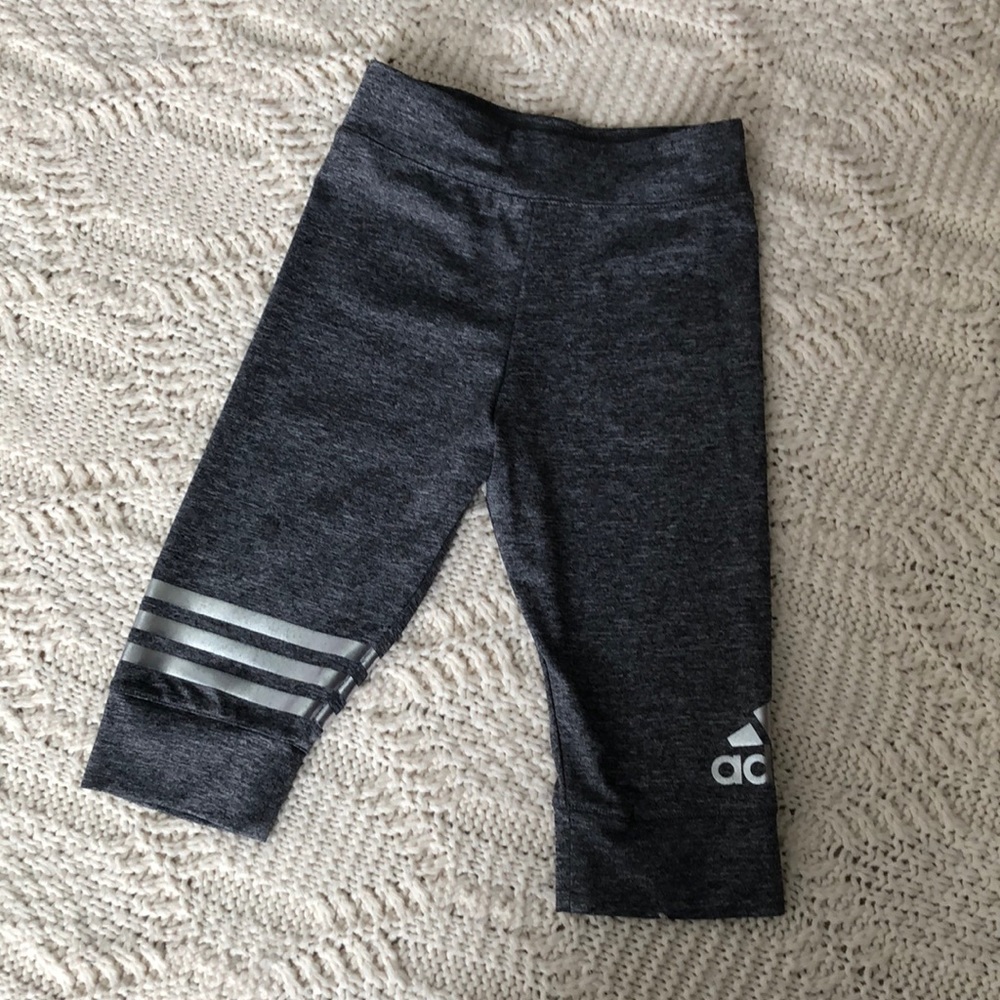 Adidas l Gray & Silver Climalite Capri Pants